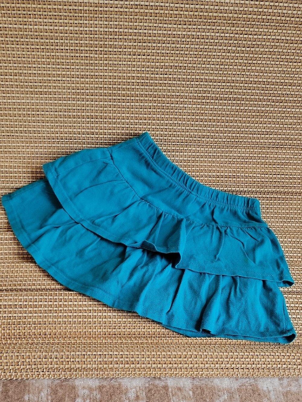 Tiered Teal Girls' Skirt